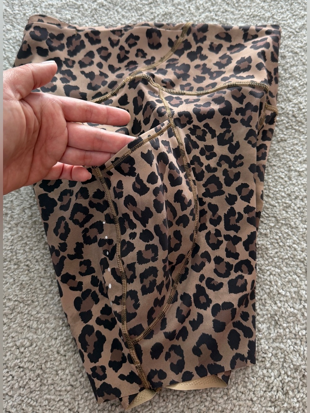 Lululemon Fast And Free High Rise Shorts - Leopard - Picture 3 of 3
